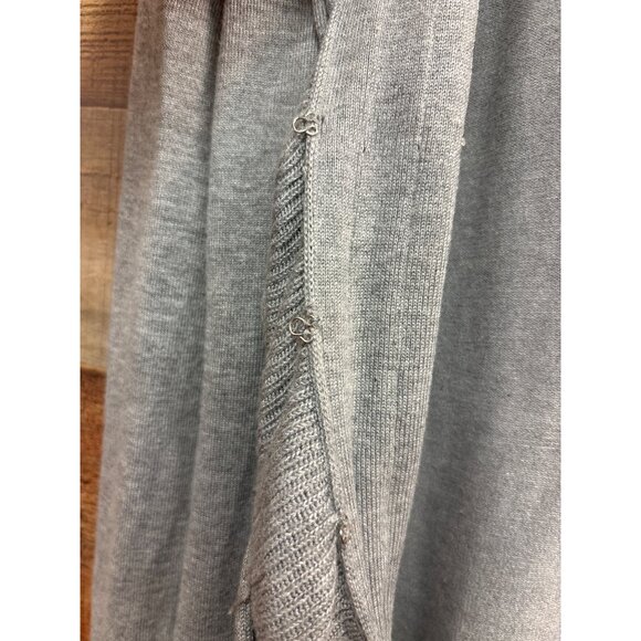 Ruffled Open Front Cardigan Sweater By Belldini S Viscose & Nylon Blend Light Gr - Picture 4 of 9